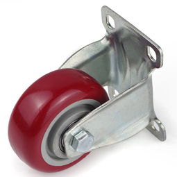 廣東萬向輪廠家 5寸中型雙軸pvc棗紅輪 工業(yè)腳輪車轱轆